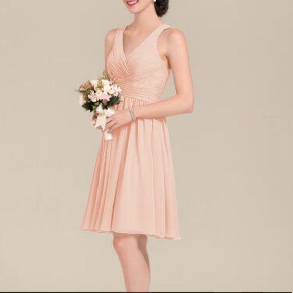 JJs House V-neck Chiffon Bridesmaid Dress - Picture 3 of 4